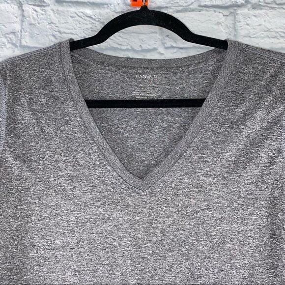 Danskin dri more Longsleeve v-neck top grey women size small - Picture 3 of 7
